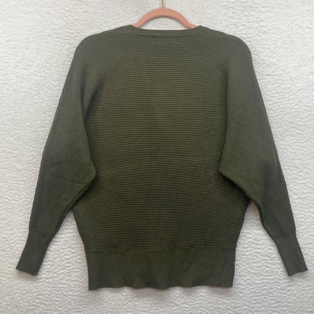 Truth By Republic Sweater Womens XS Green Ribbed Button Front Knit Cardigan - Picture 2 of 11